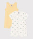 Lot de 2 combinaisons courtes en coton bébé