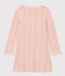 Chemise de nuit fleur petite fille en tubique rose SALINE/blanc MULTICO