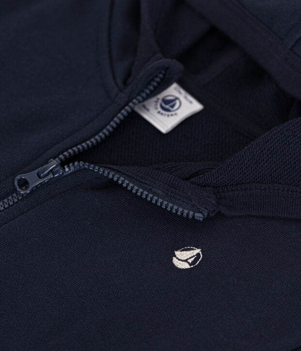 Sweatshirt &agrave; capuche en molleton b&eacute;b&eacute; bleu