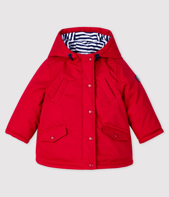 Parka mi-longue bébé garçon rouge TERKUIT