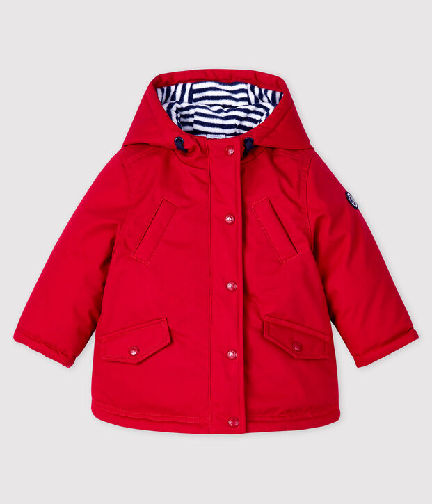 Parka mi-longue b&eacute;b&eacute; gar&ccedil;on rouge