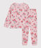 Pyjama enfant en tubique imprimé fleurs rose JOLI/blanc MULTICO