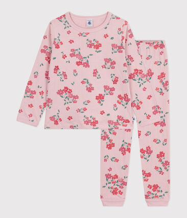 Pyjama enfant en tubique imprimé fleurs