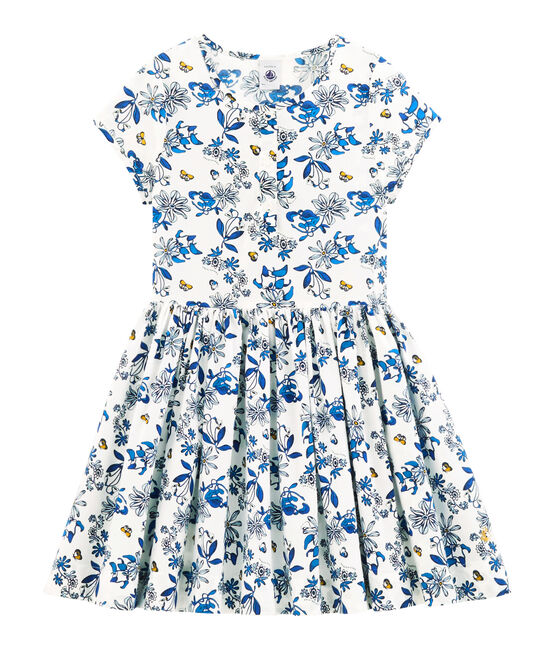 Robe enfant fille blanc MARSHMALLOW/blanc MULTICO