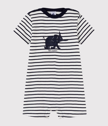 PETIT BATEAU - Combicourt bébé garçon rayé