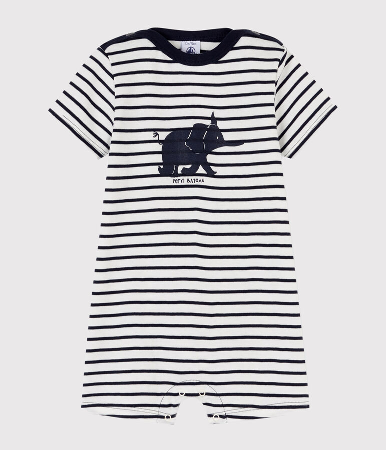 Combicourt b&eacute;b&eacute; gar&ccedil;on ray&eacute; bleu/blanc