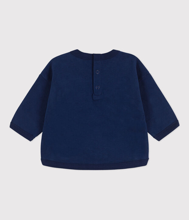 Sweatshirt b&eacute;b&eacute; en coton bleu fonc&eacute;