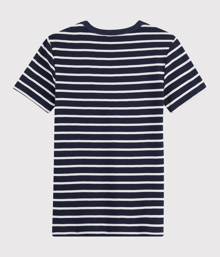 T-shirt iconique col rond Femme bleu SMOKING/blanc MARSHMALLOW