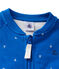Cardigan bébé garçon en tubique bleu DELFT/blanc LAIT
