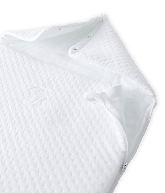 Nid d'ange bébé en tubique matelassé blanc ECUME CN