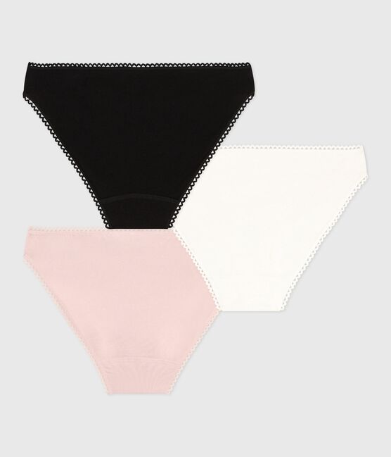 Lot de 3 culottes unies en coton et élasthanne femme variante 1
