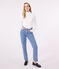 Tee-shirt l'Iconique Col roulé en coton femme blanc ECUME
