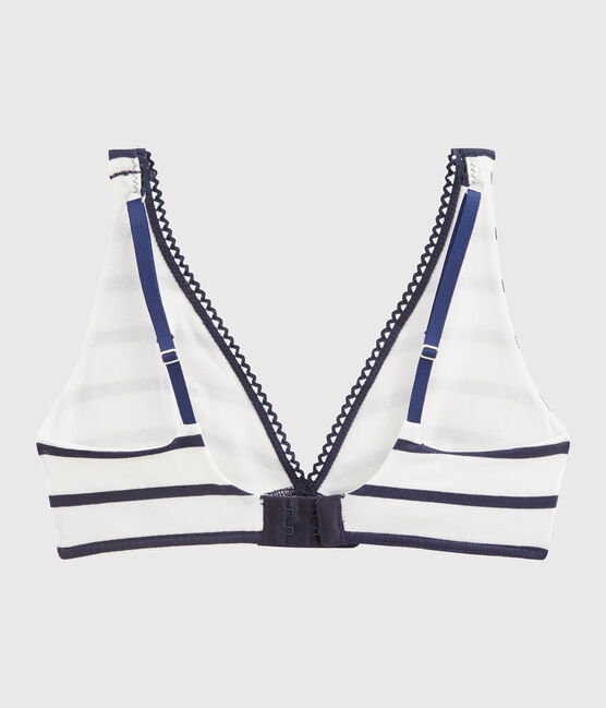 Soutien-gorge rayé Femme blanc MARSHMALLOW/bleu SMOKING