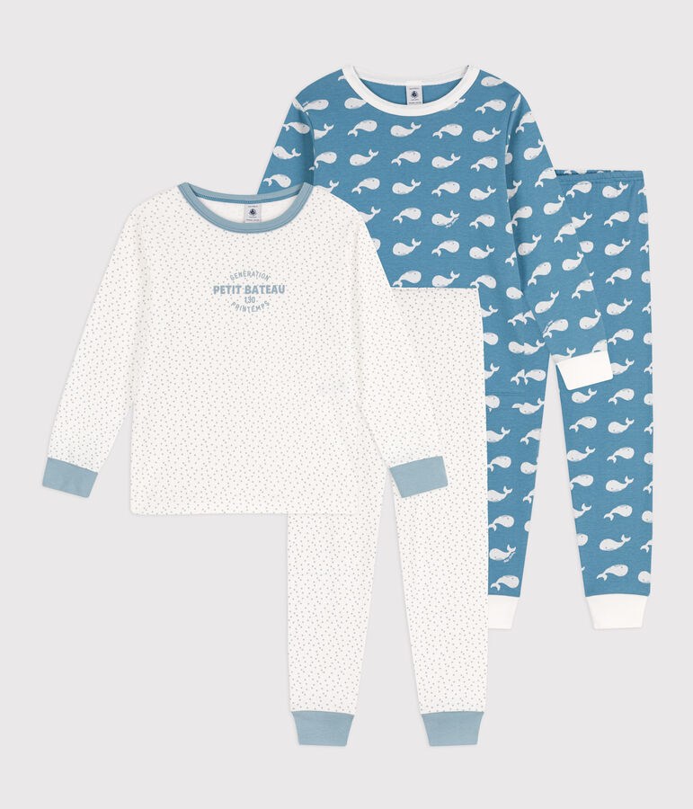 Lot de 2 pyjamas baleines en coton petit gar&ccedil;on variante 1