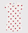 Chemise de nuit coeur petite fille en coton blanc MARSHMALLOW/rouge TERKUIT