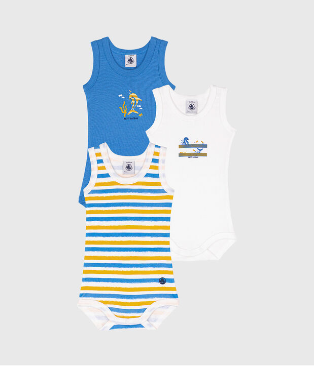 Lot de 3 bodies d&eacute;bardeurs b&eacute;b&eacute; multicouleur