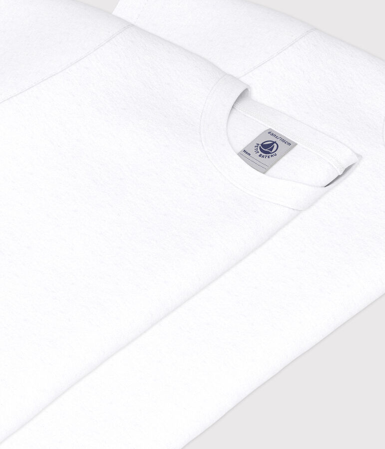 Lots de 2 tee-shirts manches courtes blancs petit gar&ccedil;on variante 1