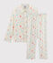 Pyjama petit garçon en twill blanc MARSHMALLOW/blanc MULTICO