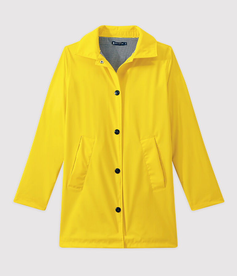 Cir&eacute; femme imperm&eacute;able forme pardessus jaune