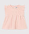 Blouse bébé sans manche en maille ajourée rose SALINE