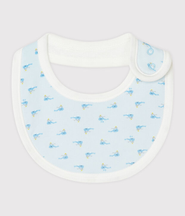Bavoir b&eacute;b&eacute; en c&ocirc;te bleu/multicouleur