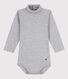 Body manches longues bébé col roulé en coton