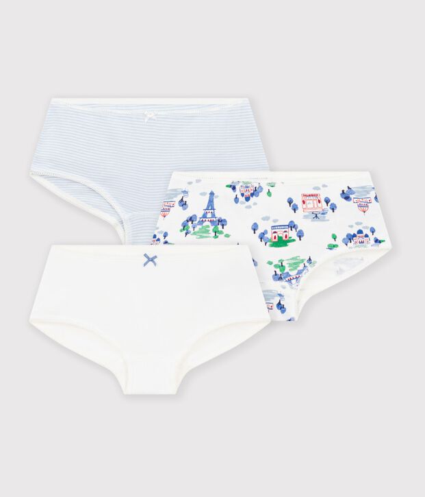 Lot de shorties enfant en coton imprim&eacute; Paris multicouleur