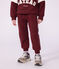 Pantalon de jogging enfant en coton bordeaux