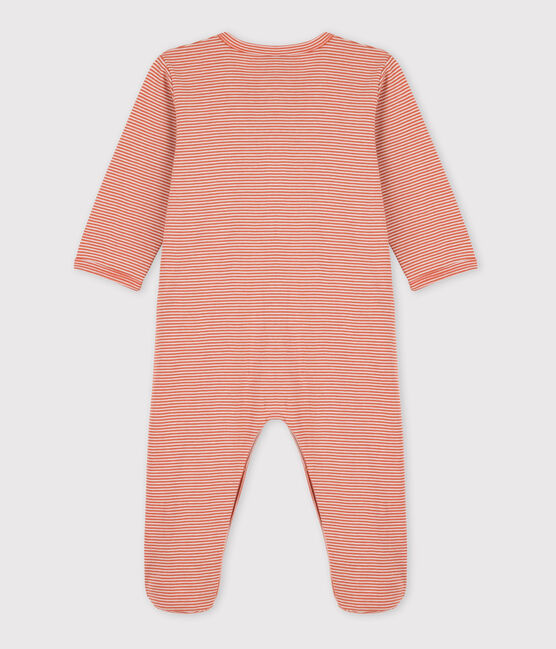 Dors-bien milleraies bébé en coton rose BRANDY/blanc MARSHMALLOW