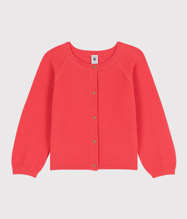 Cardigan en coton enfant fille orange