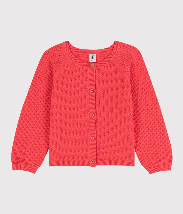 Cardigan en coton enfant fille orange