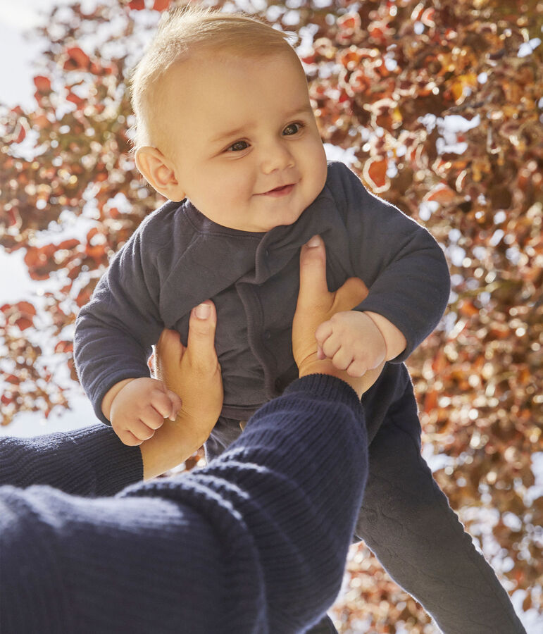 Ensemble 2 pi&egrave;ces b&eacute;b&eacute; matelass&eacute; en coton bleu SMOKING