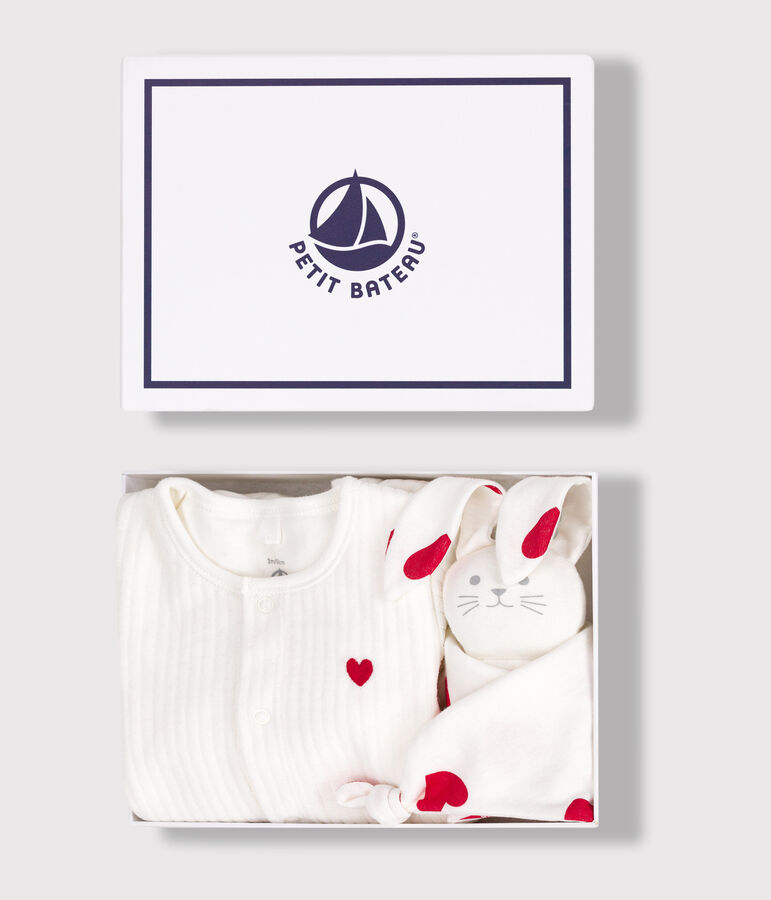 Ensemble cadeau naissance en velours variante 1