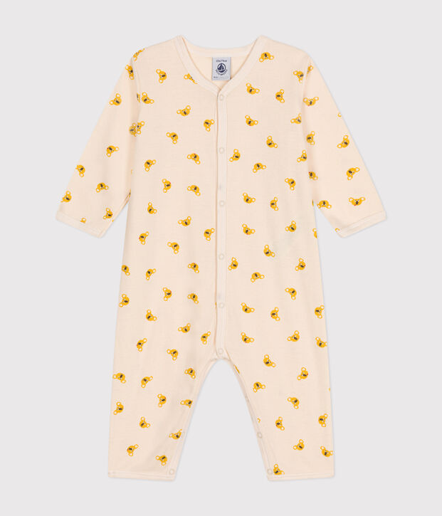Pyjama sans pieds en coton b&eacute;b&eacute; &eacute;cru/multicouleur