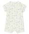 Combicourt bébé mixte en côte blanc MARSHMALLOW+AMANDIER/vert MULTICO