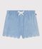 Short b&eacute;b&eacute; en chambray brod&eacute; bleu