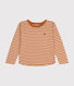 Tee-shirt manches longues rayé en tubique enfant