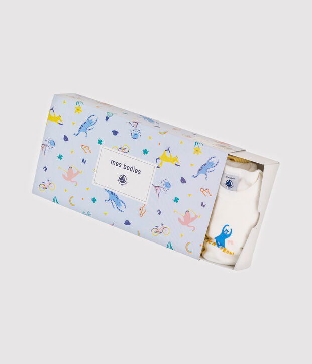 Lot de 5 bodies manches longues b&eacute;b&eacute; garcon multicouleur