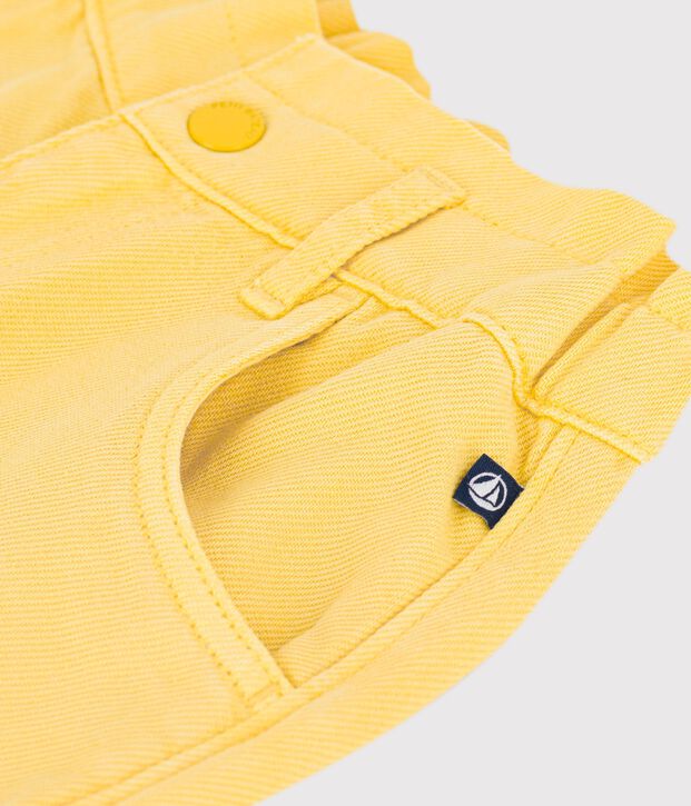 Pantalon enfant en coton jaune