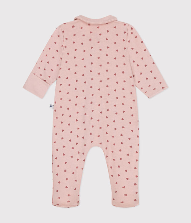 Pyjama imprim&eacute; en coton b&eacute;b&eacute; rose/rose