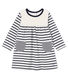 Robe manches longues bébé fille rayée