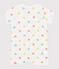 Combinaison courte bébé en coton cœurs blanc MARSHMALLOW/blanc MULTICO