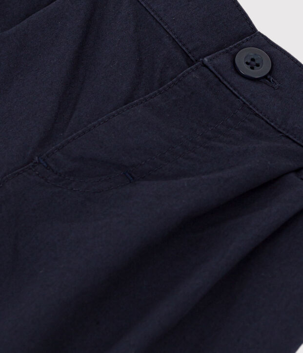 Pantalon b&eacute;b&eacute; en serge craquante bleu