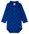 Body manches longues avec col polo bébé garçon bleu LIMOGES/bleu SMOKING