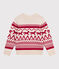Pull enfant en laine et coton à motifs rouge AVALANCHE/ TERKUIT