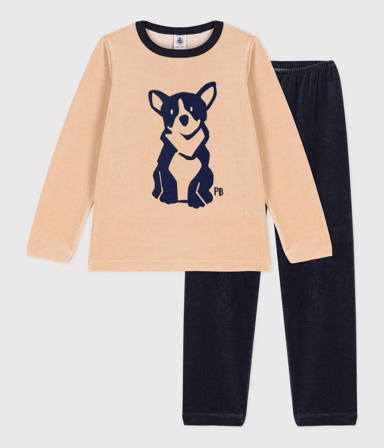 Pyjama petit gar&ccedil;on en velours TRENCH/ MULTICO