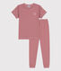 Pyjama manches courtes  milleraies en coton enfant