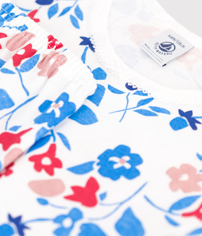 Pyjama enfant en coton blanc MARSHMALLOW/blanc MULTICO