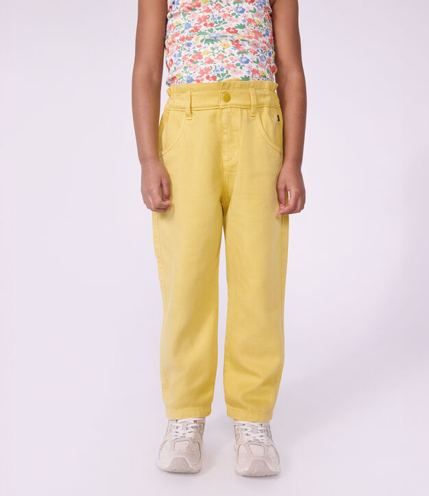 Pantalon enfant en coton jaune