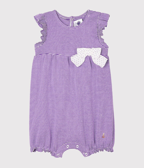 Combicourt bébé fille milleraies violet REAL/blanc MARSHMALLOW